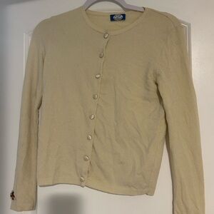 Blugirl Blumarine Cream Button-Up Cardigan